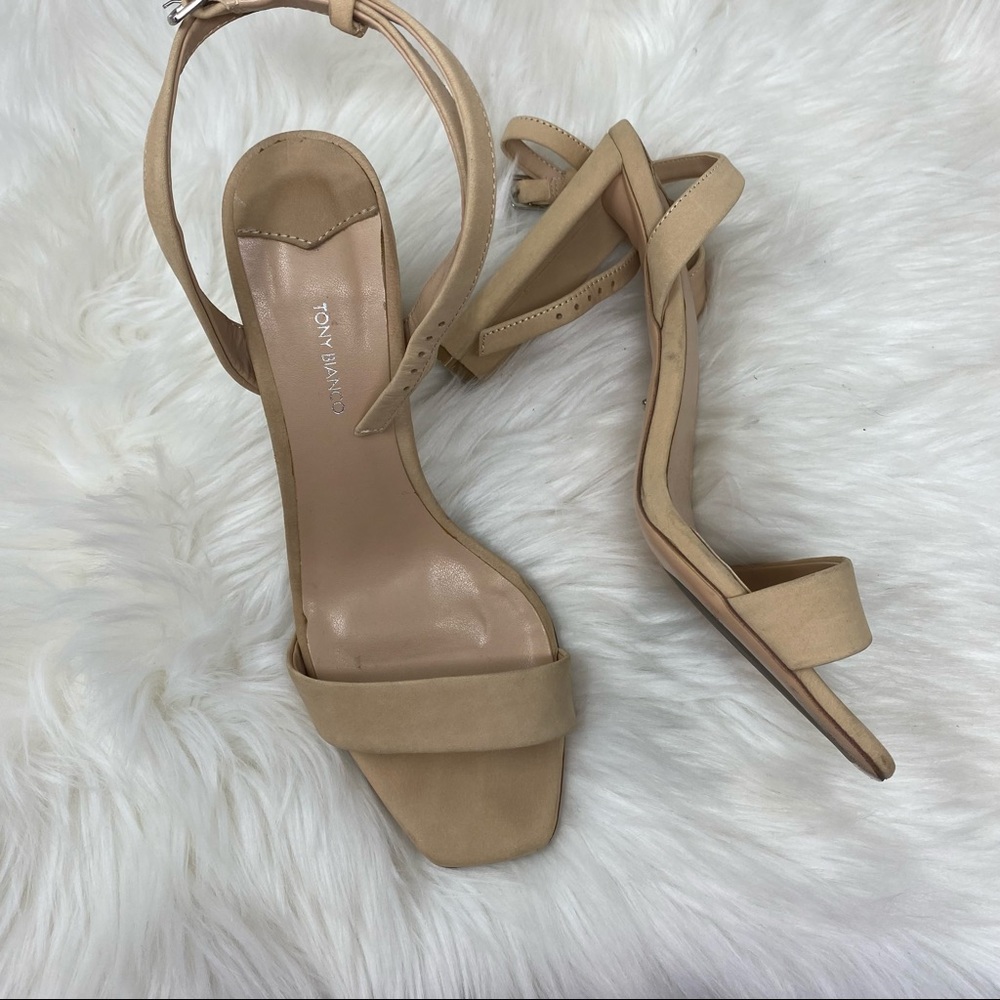 Tony Bianco Nude Strappy Heels 8.5